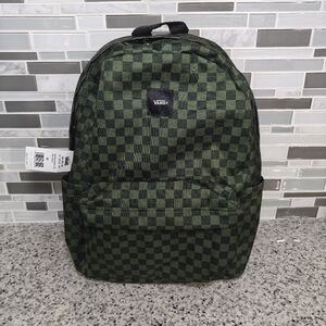 Vans Green Checkered Backpack